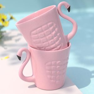 The Earth Store Pink Flamingo Ceramic Coffee Mug Set 320ml
